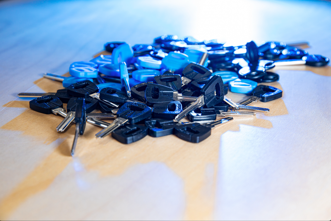Fietssleutels op tafel